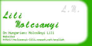 lili molcsanyi business card